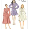 Vogue Patterns Misses' Gathered Dress with Bishop Sleeves 13 Vogue Patterns Misses' Gathered Dress with Bishop Sleeves