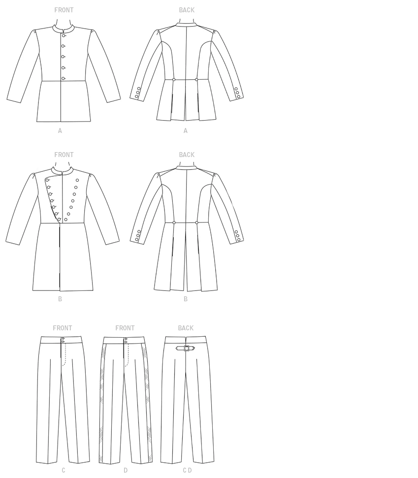 McCall's Sewing Pattern Civil War Coat and Trousers (PDF) 4 McCall's Sewing Pattern Civil War Coat and Trousers (PDF)