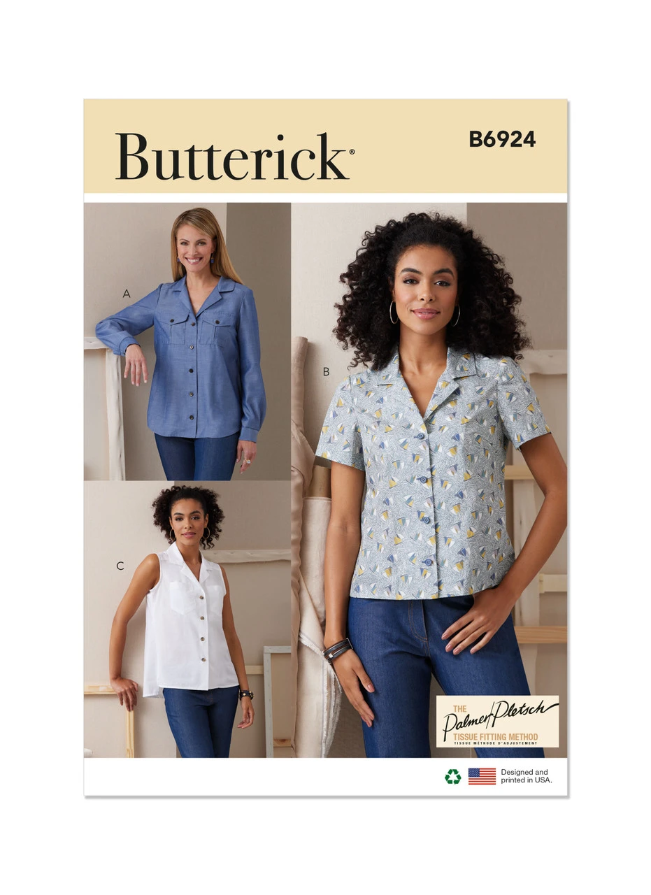Butterick Sewing Pattern Misses' Shirts By Palmer/Pletsch (PDF) 1 Butterick Sewing Pattern Misses' Shirts By Palmer/Pletsch (PDF)