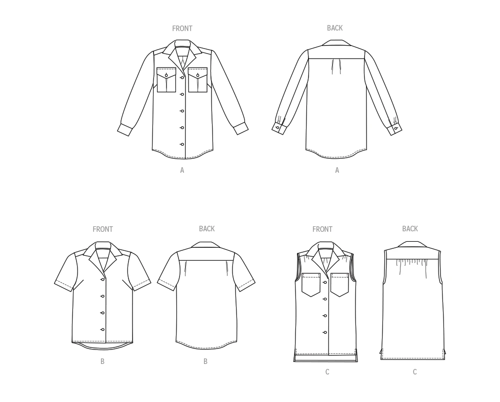 Butterick Sewing Pattern Misses' Shirts By Palmer/Pletsch (PDF) 12 Butterick Sewing Pattern Misses' Shirts By Palmer/Pletsch (PDF)