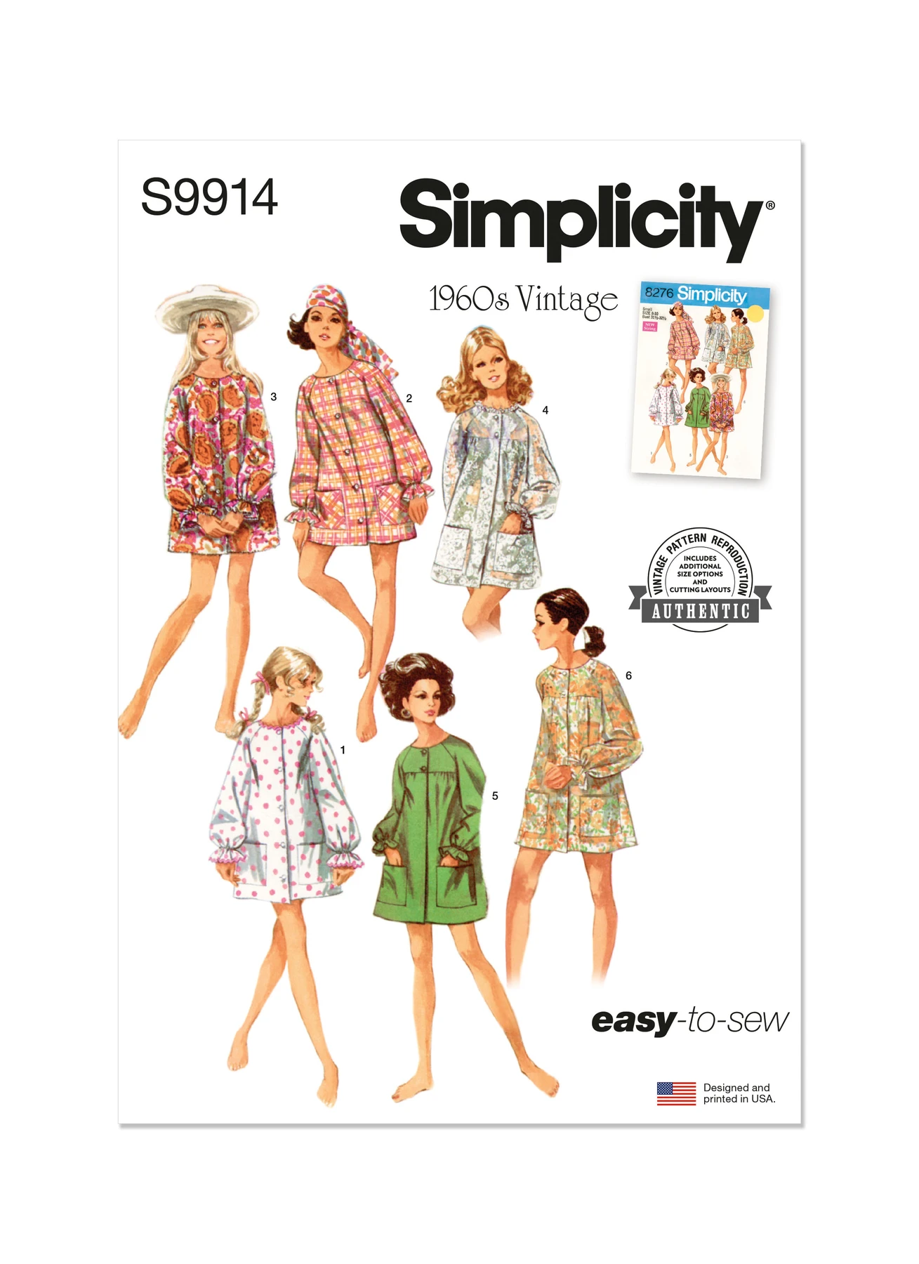 Simplicity Sewing Pattern 1960s Misses' Beach Cover-Up and Robe (PDF) 1 Simplicity Sewing Pattern 1960s Misses' Beach Cover-Up and Robe (PDF)