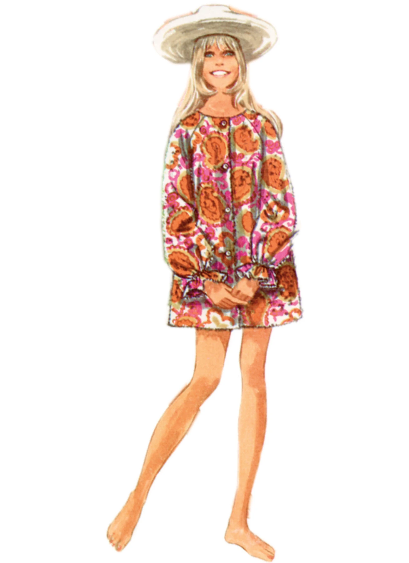 Simplicity Sewing Pattern 1960s Misses' Beach Cover-Up and Robe (PDF) 4 Simplicity Sewing Pattern 1960s Misses' Beach Cover-Up and Robe (PDF)