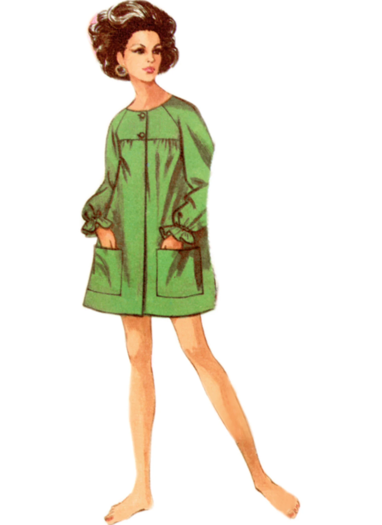 Simplicity Sewing Pattern 1960s Misses' Beach Cover-Up and Robe (PDF) 6 Simplicity Sewing Pattern 1960s Misses' Beach Cover-Up and Robe (PDF)
