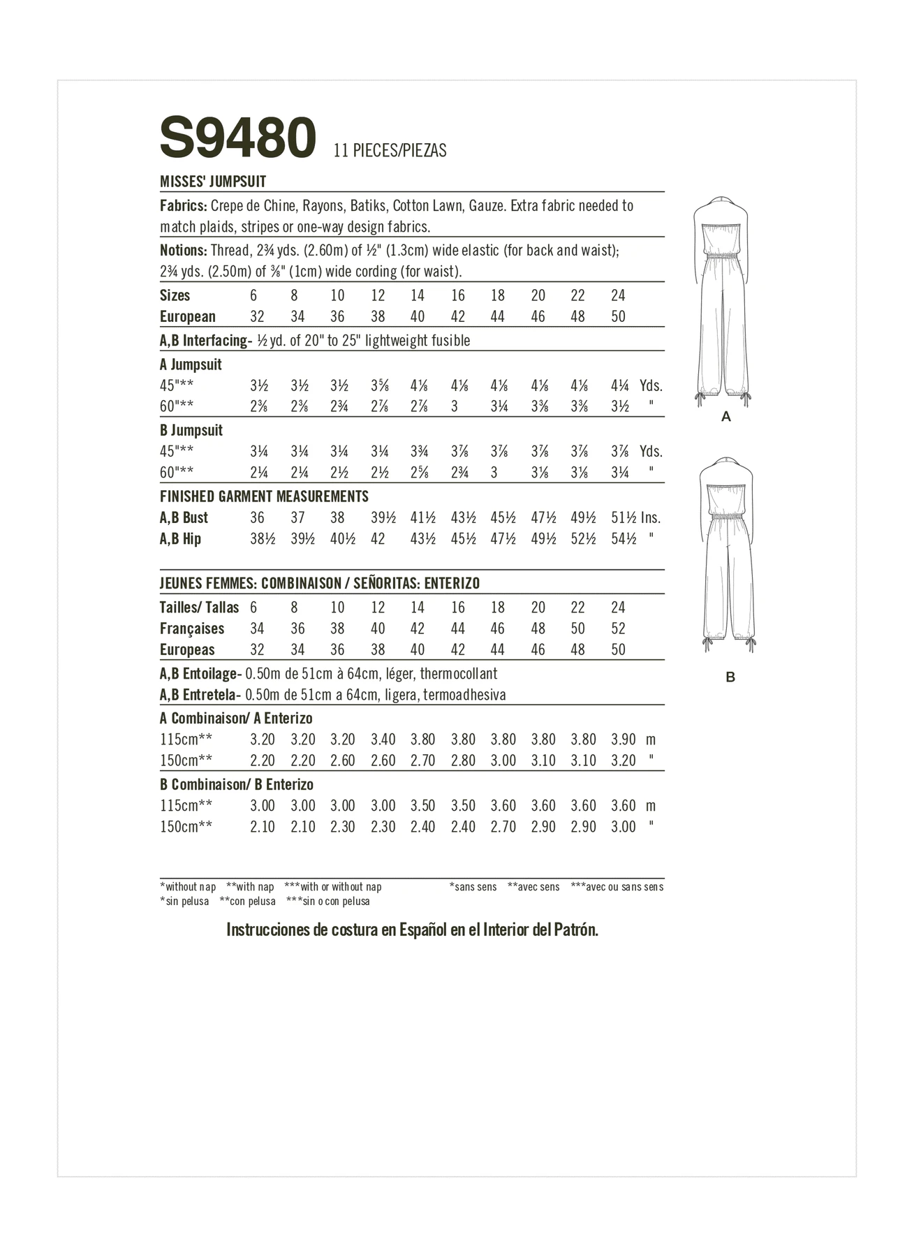 Simplicity Sewing Pattern Misses' Jumpsuit (PDF) 6 Simplicity Sewing Pattern Misses' Jumpsuit (PDF)