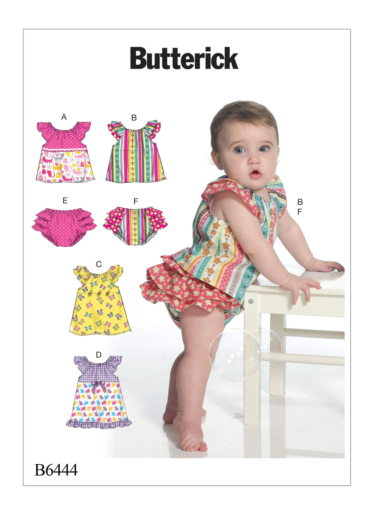 Butterick Sewing Pattern Infants' Ruffled Tops, Dresses and Panties (PDF) 1 Butterick Sewing Pattern Infants' Ruffled Tops, Dresses and Panties (PDF)