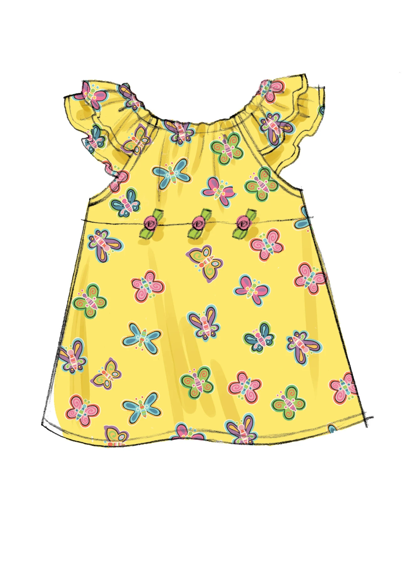 Butterick Sewing Pattern Infants' Ruffled Tops, Dresses and Panties (PDF) 4 Butterick Sewing Pattern Infants' Ruffled Tops, Dresses and Panties (PDF)