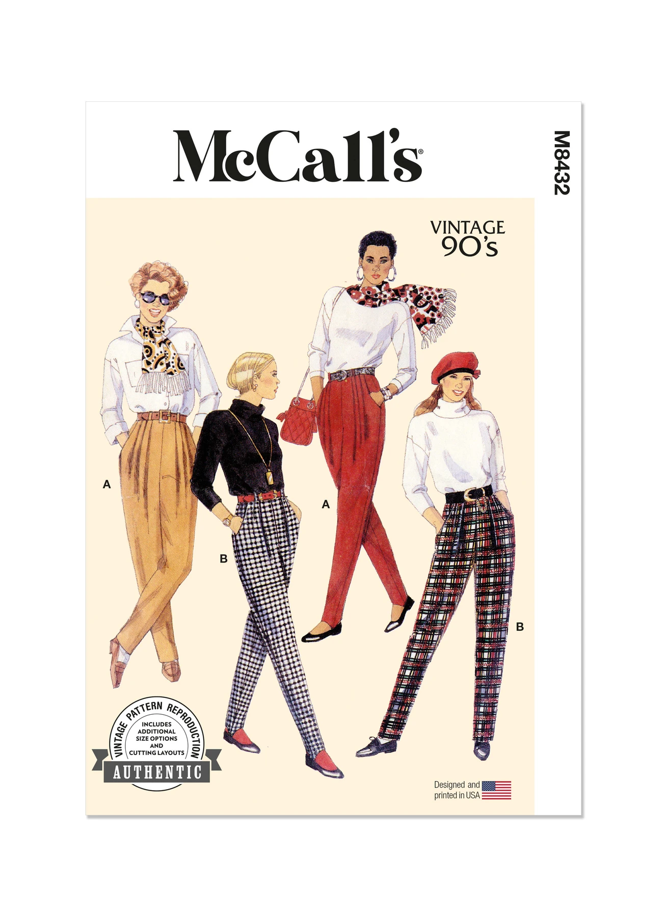 McCall's Sewing Pattern 1990s Misses' Pants 1 McCall's Sewing Pattern 1990s Misses' Pants