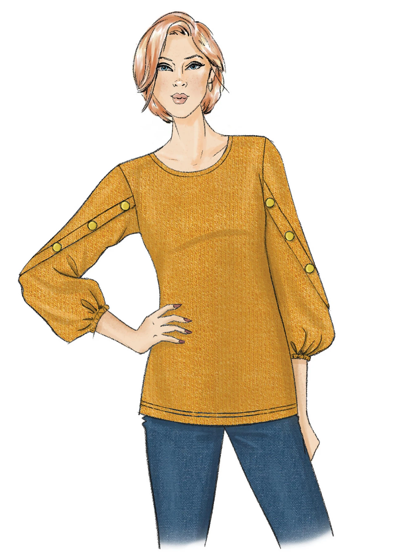 Butterick Sewing Pattern Misses' Top (PDF) 3 Butterick Sewing Pattern Misses' Top (PDF)