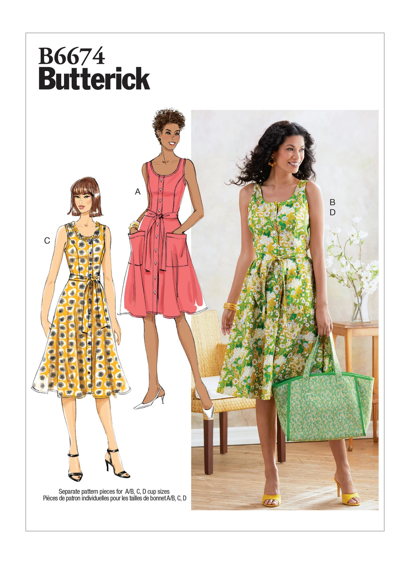 Butterick Sewing Pattern Misses' Dress, Sash and Bag 1 Butterick Sewing Pattern Misses' Dress, Sash and Bag