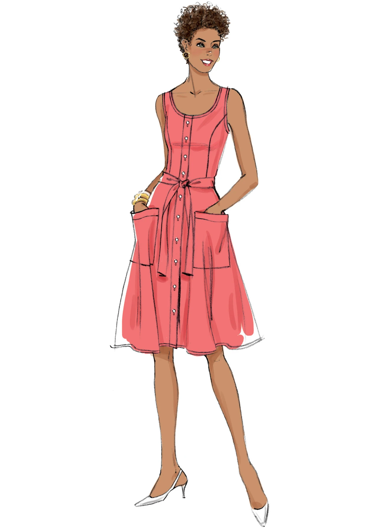 Butterick Sewing Pattern Misses' Dress, Sash and Bag 3 Butterick Sewing Pattern Misses' Dress, Sash and Bag