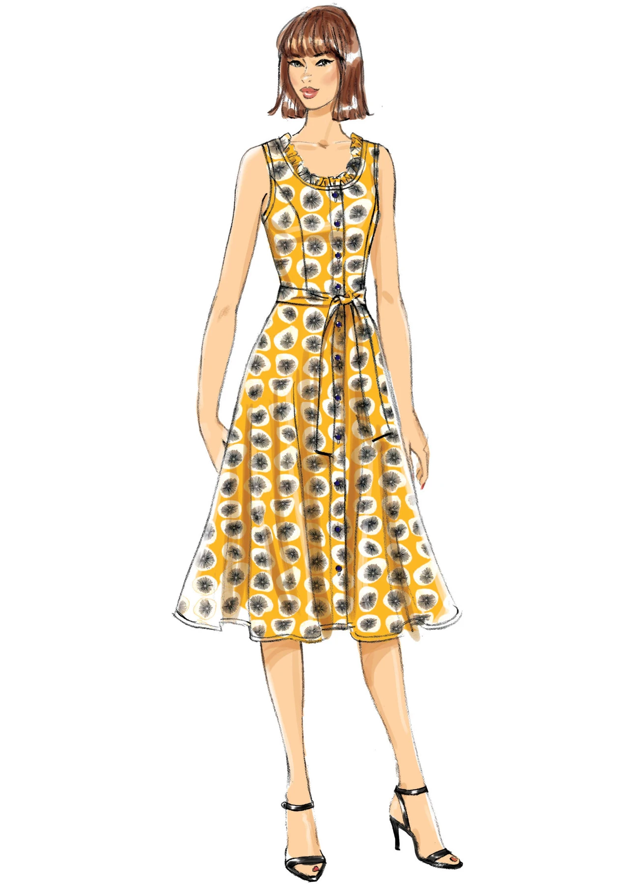 Butterick Sewing Pattern Misses' Dress, Sash and Bag 4 Butterick Sewing Pattern Misses' Dress, Sash and Bag