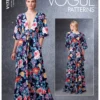 Vogue Patterns Misses' Deep-V Kimono-Style Dresses with Self-Tie 10 Vogue Patterns Misses' Deep-V Kimono-Style Dresses with Self-Tie