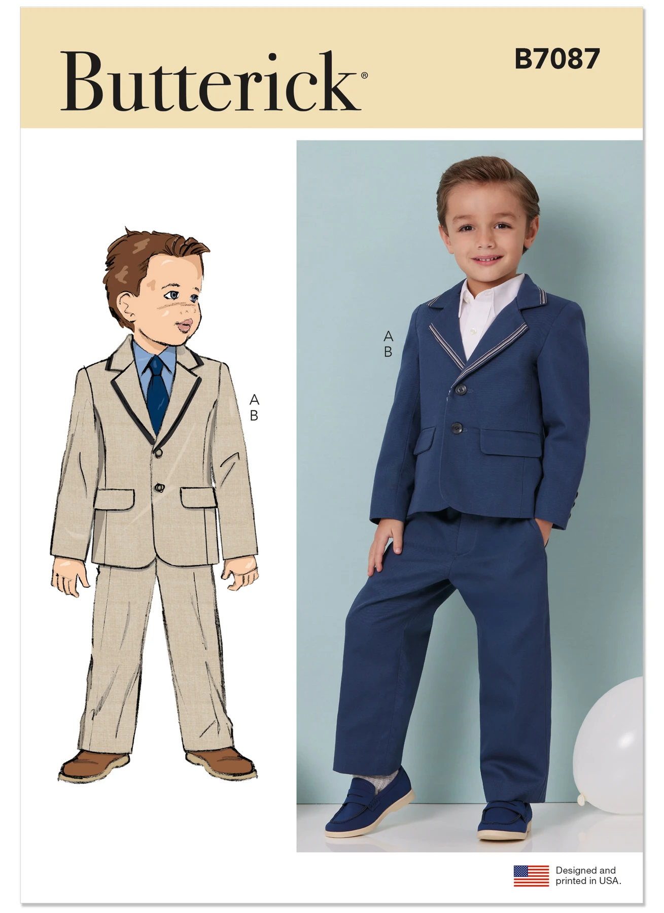 Butterick Sewing Pattern Boys' Blazer and Pants 1 Butterick Sewing Pattern Boys' Blazer and Pants