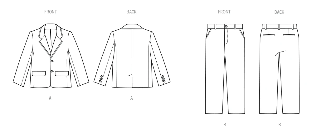 Butterick Sewing Pattern Boys' Blazer and Pants 8 Butterick Sewing Pattern Boys' Blazer and Pants