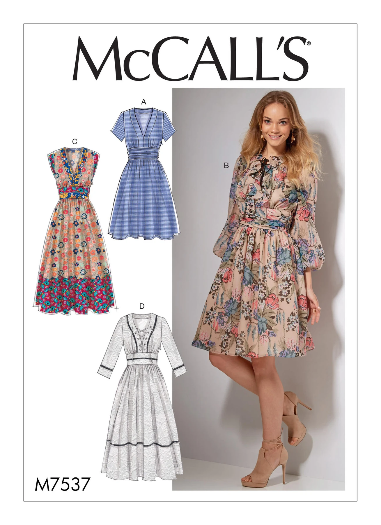 McCall's Sewing Pattern Misses' Banded, Gathered-Waist Dresses (PDF) 1 McCall's Sewing Pattern Misses' Banded, Gathered-Waist Dresses (PDF)