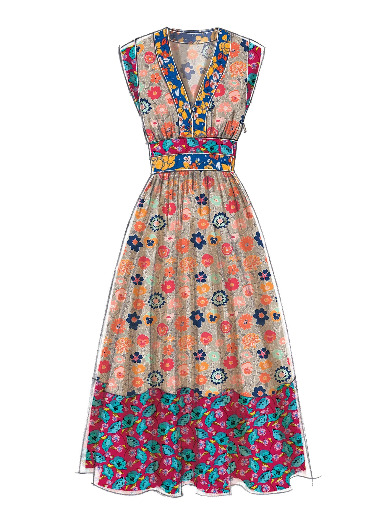 McCall's Sewing Pattern Misses' Banded, Gathered-Waist Dresses (PDF) 3 McCall's Sewing Pattern Misses' Banded, Gathered-Waist Dresses (PDF)