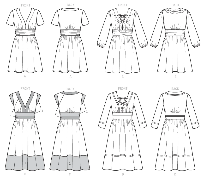 McCall's Sewing Pattern Misses' Banded, Gathered-Waist Dresses (PDF) 8 McCall's Sewing Pattern Misses' Banded, Gathered-Waist Dresses (PDF)