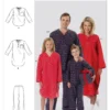 Simplicity Sewing Pattern Misses'/Men's/Boys'/Girls' Patch Pocket Top, Nightshirt and Pants