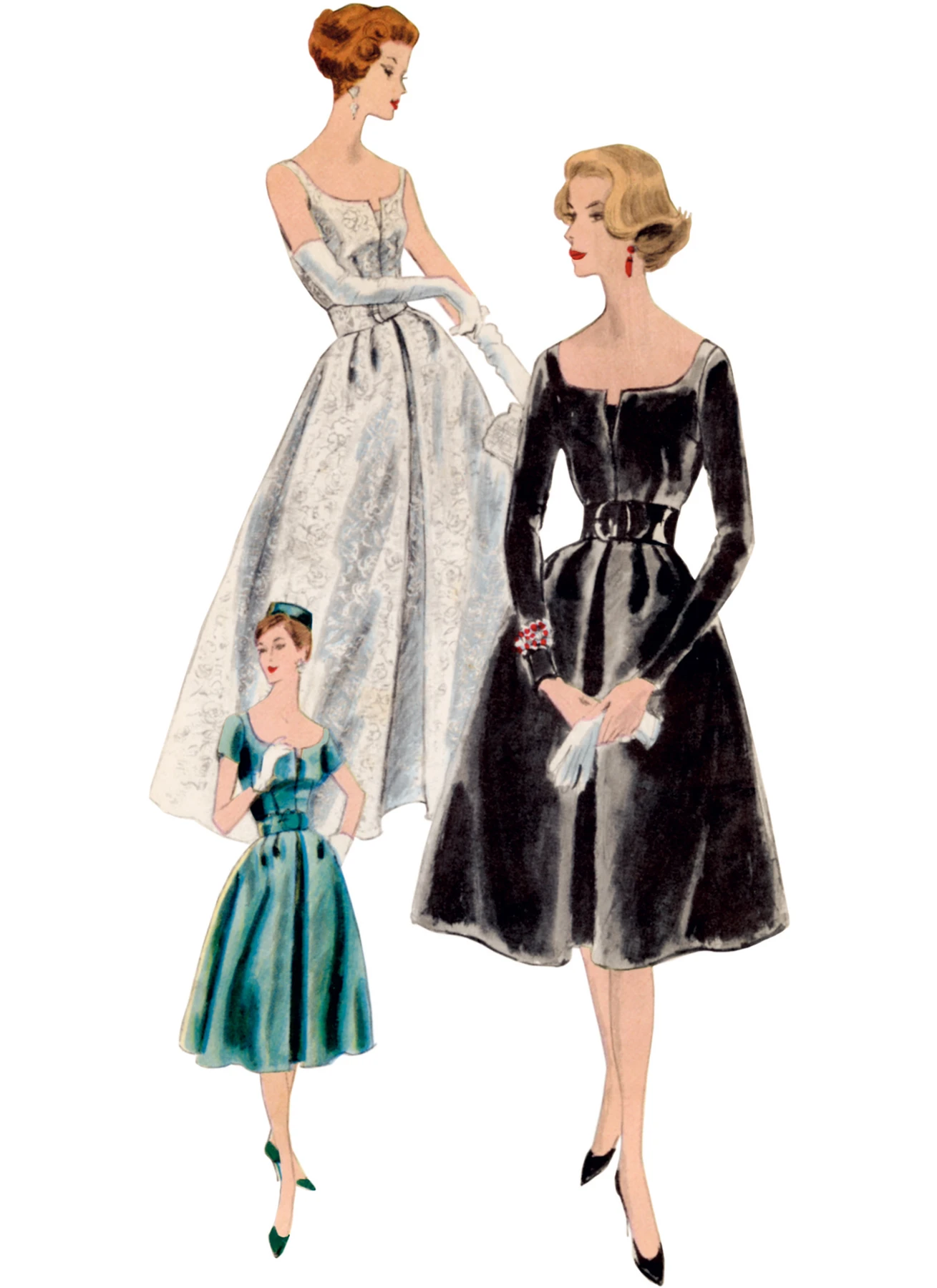 Vogue Patterns 1950s Misses' Dress and Petticoat 2 Vogue Patterns 1950s Misses' Dress and Petticoat