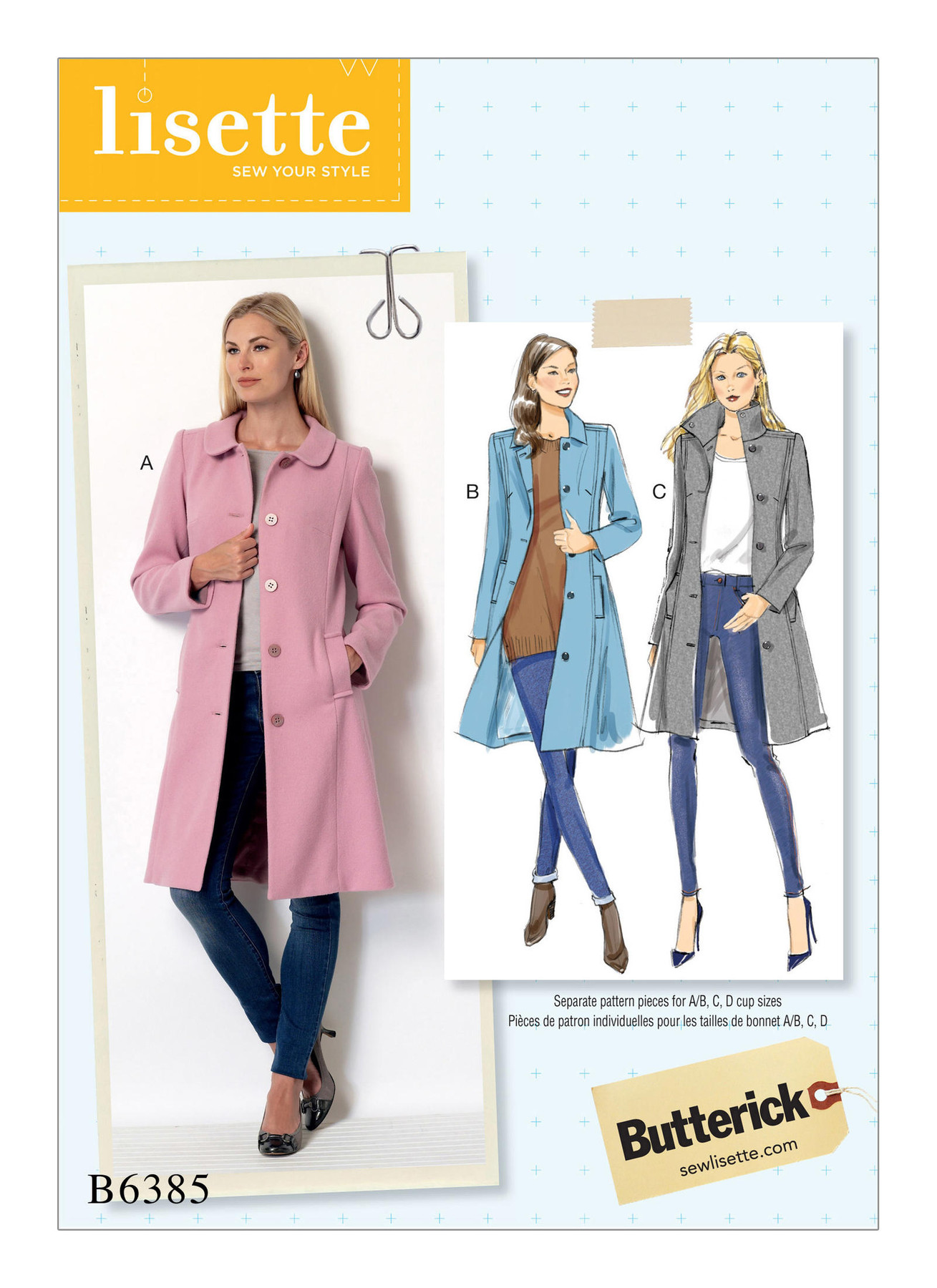 Butterick Sewing Pattern Misses' Funnel-Neck, Peter Pan or Pointed Collar Coats 1 Butterick Sewing Pattern Misses' Funnel-Neck, Peter Pan or Pointed Collar Coats