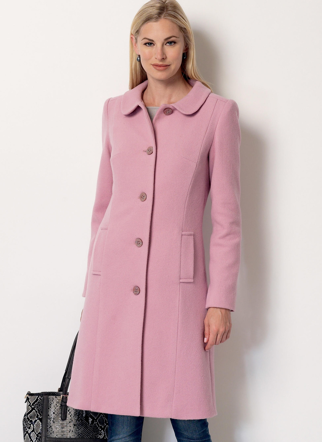 Butterick Sewing Pattern Misses' Funnel-Neck, Peter Pan or Pointed Collar Coats 2 Butterick Sewing Pattern Misses' Funnel-Neck, Peter Pan or Pointed Collar Coats