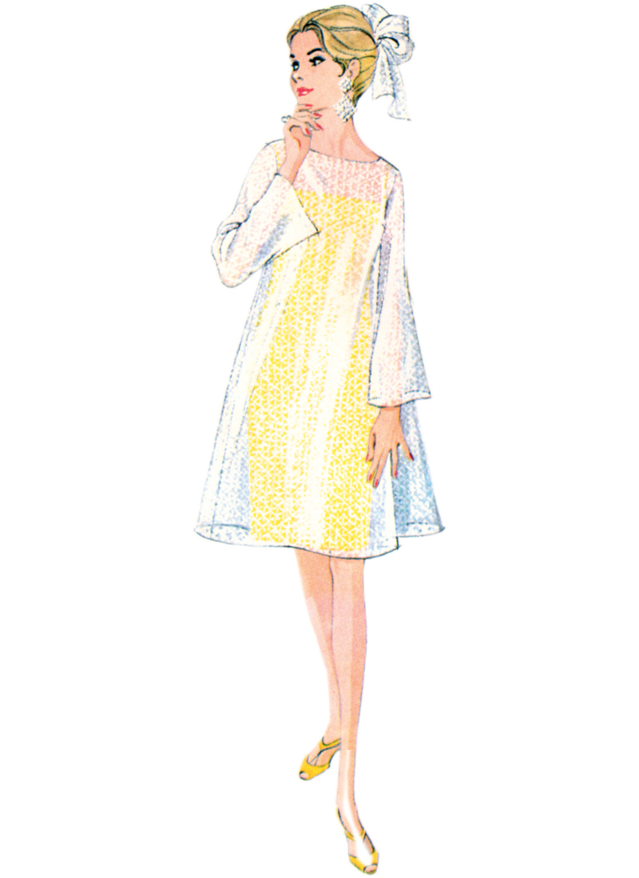 McCall's Sewing Pattern 1960s Misses' Slip Dress and Sheer Overdress 2 McCall's Sewing Pattern 1960s Misses' Slip Dress and Sheer Overdress