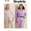 Simplicity Sewing Pattern Misses' and Women's Button Up Shirt 15 Simplicity Sewing Pattern Misses' and Women's Button Up Shirt