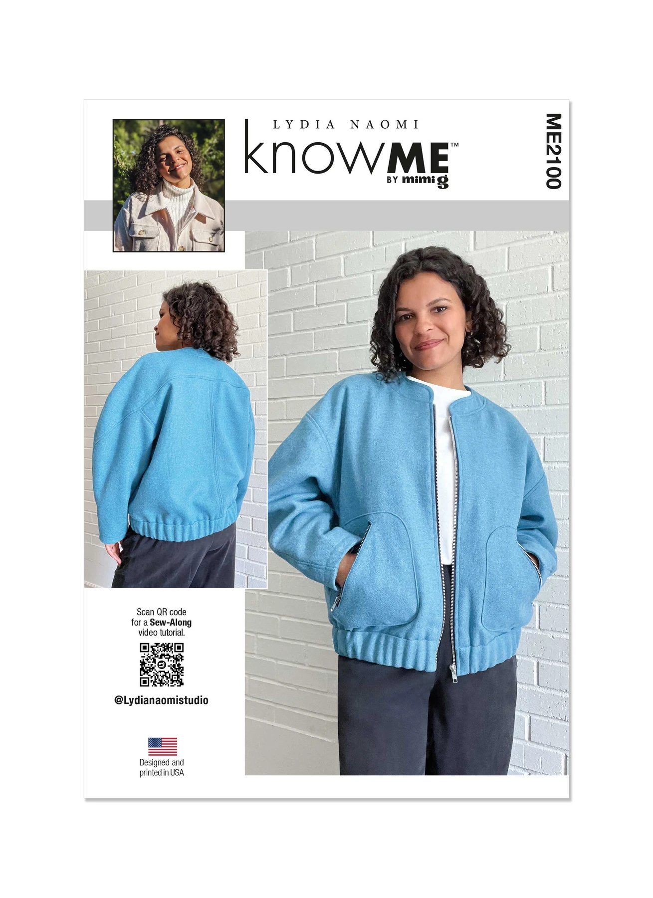 Know Me Sewing Pattern Misses' Bomber Jacket by Lydia Naomi (PDF) 1 Know Me Sewing Pattern Misses' Bomber Jacket by Lydia Naomi (PDF)