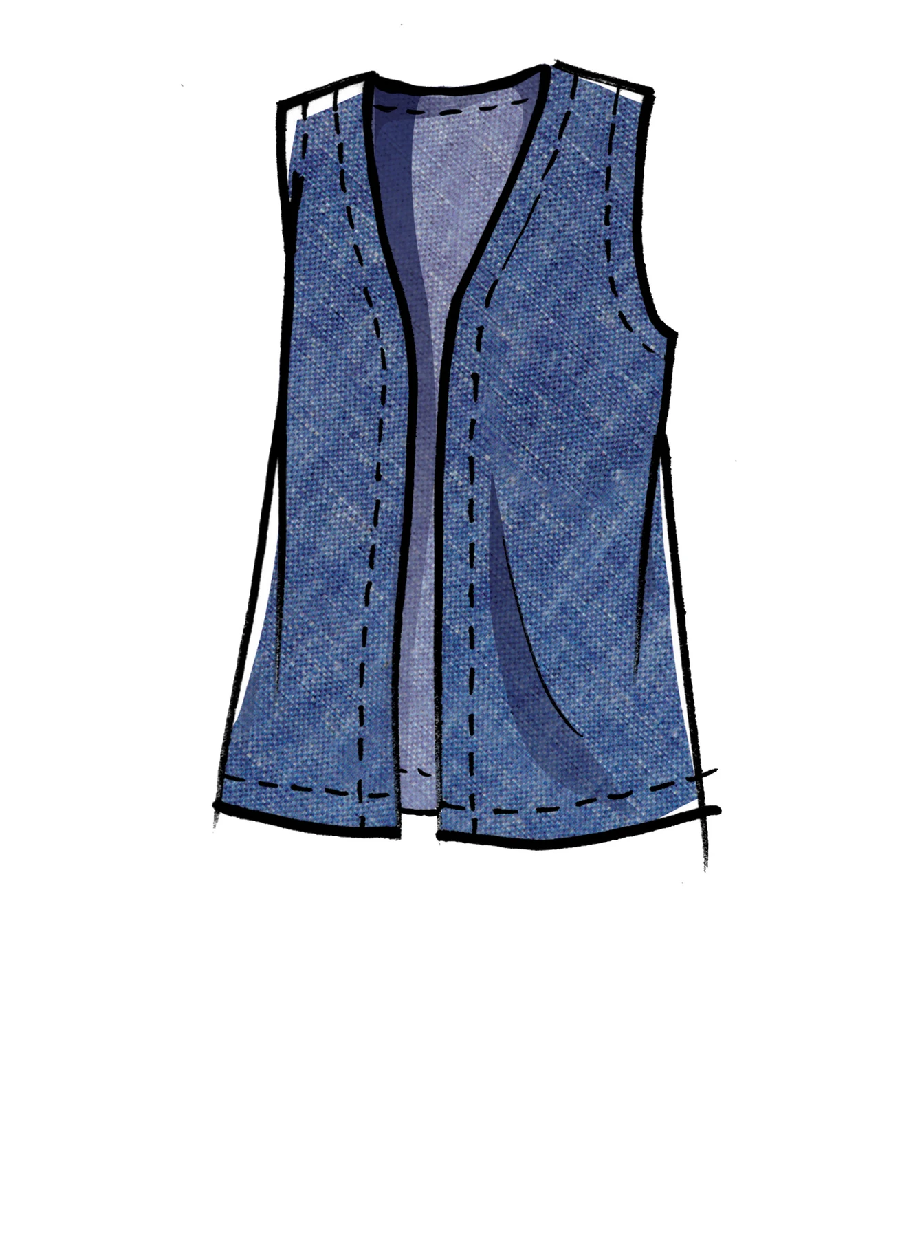 McCall's Sewing Pattern Misses' Unlined Vests In Two Lengths 4 McCall's Sewing Pattern Misses' Unlined Vests In Two Lengths