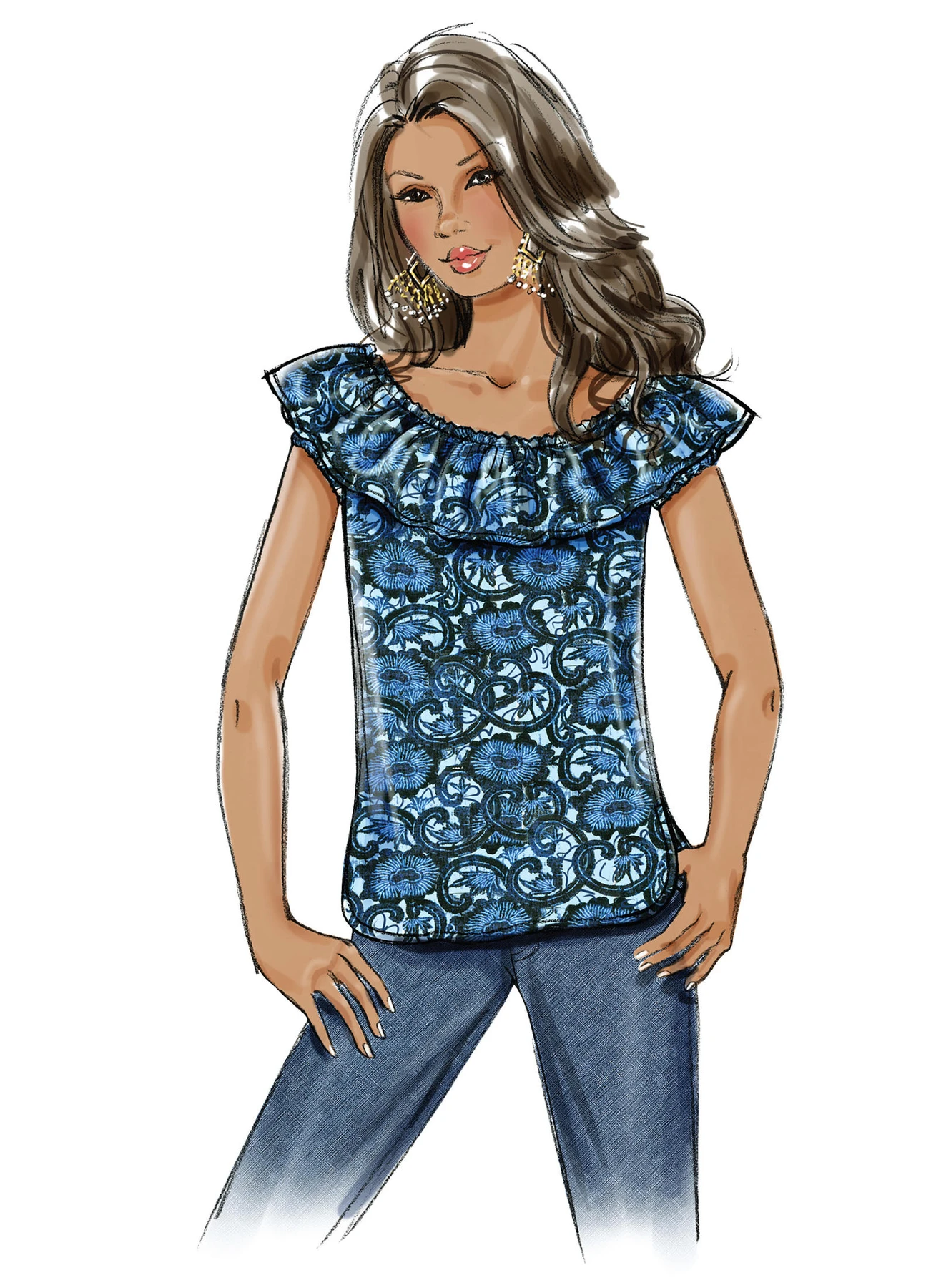 Butterick Sewing Pattern Misses' Gathered Raglan Sleeve Tops (PDF) 3 Butterick Sewing Pattern Misses' Gathered Raglan Sleeve Tops (PDF)