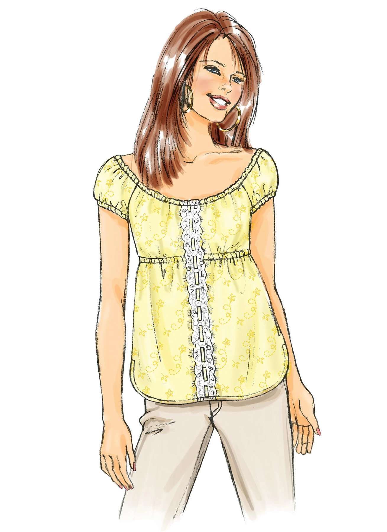 Butterick Sewing Pattern Misses' Gathered Raglan Sleeve Tops (PDF) 4 Butterick Sewing Pattern Misses' Gathered Raglan Sleeve Tops (PDF)