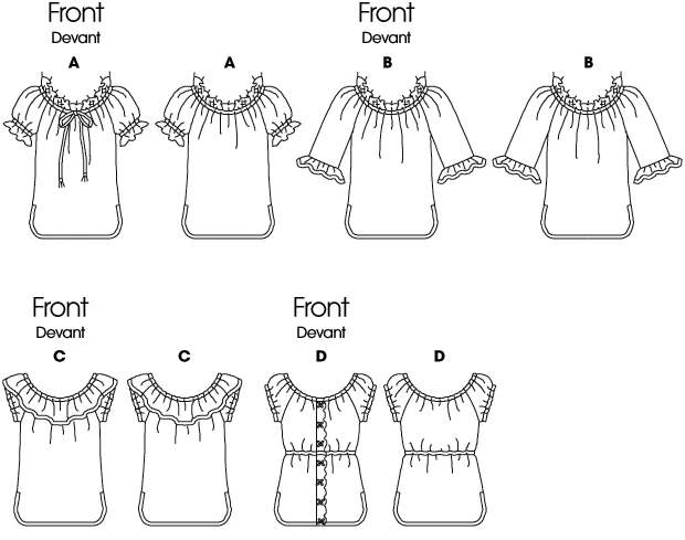 Butterick Sewing Pattern Misses' Gathered Raglan Sleeve Tops (PDF) 7 Butterick Sewing Pattern Misses' Gathered Raglan Sleeve Tops (PDF)