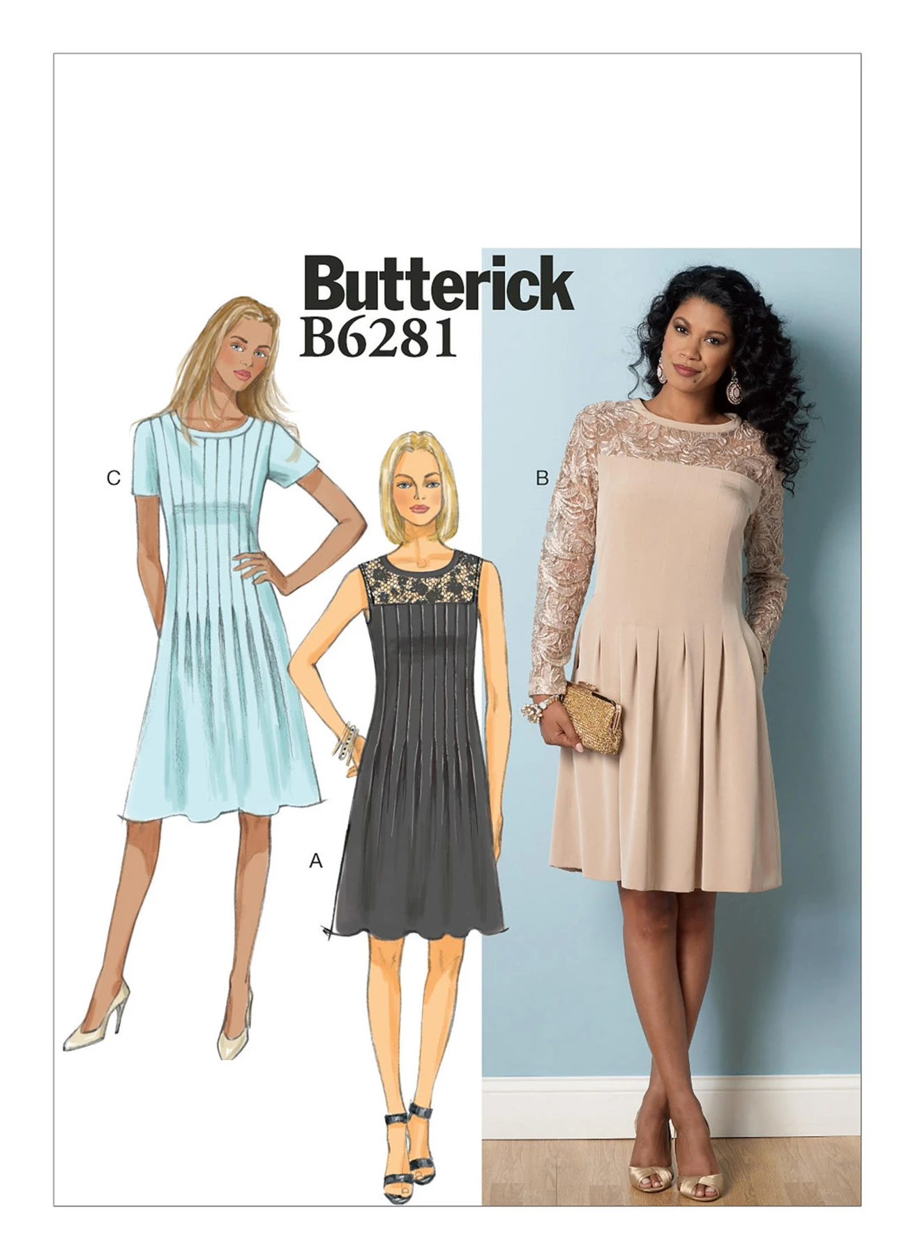 Butterick Sewing Pattern Misses'/Misses' Petite Pleated Dresses (PDF) 1 Butterick Sewing Pattern Misses'/Misses' Petite Pleated Dresses (PDF)