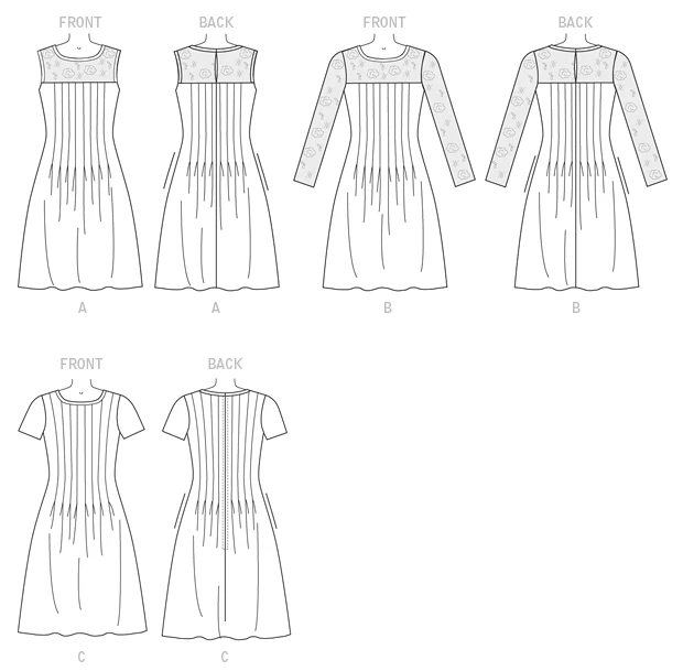 Butterick Sewing Pattern Misses'/Misses' Petite Pleated Dresses (PDF) 6 Butterick Sewing Pattern Misses'/Misses' Petite Pleated Dresses (PDF)