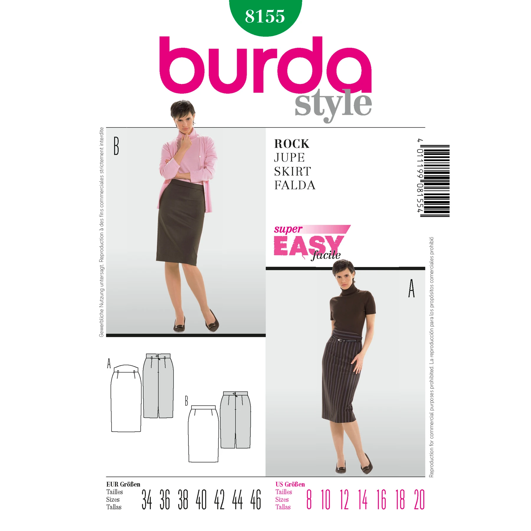 Burda Style Sewing Pattern Skirt 12 Burda Style Sewing Pattern Skirt