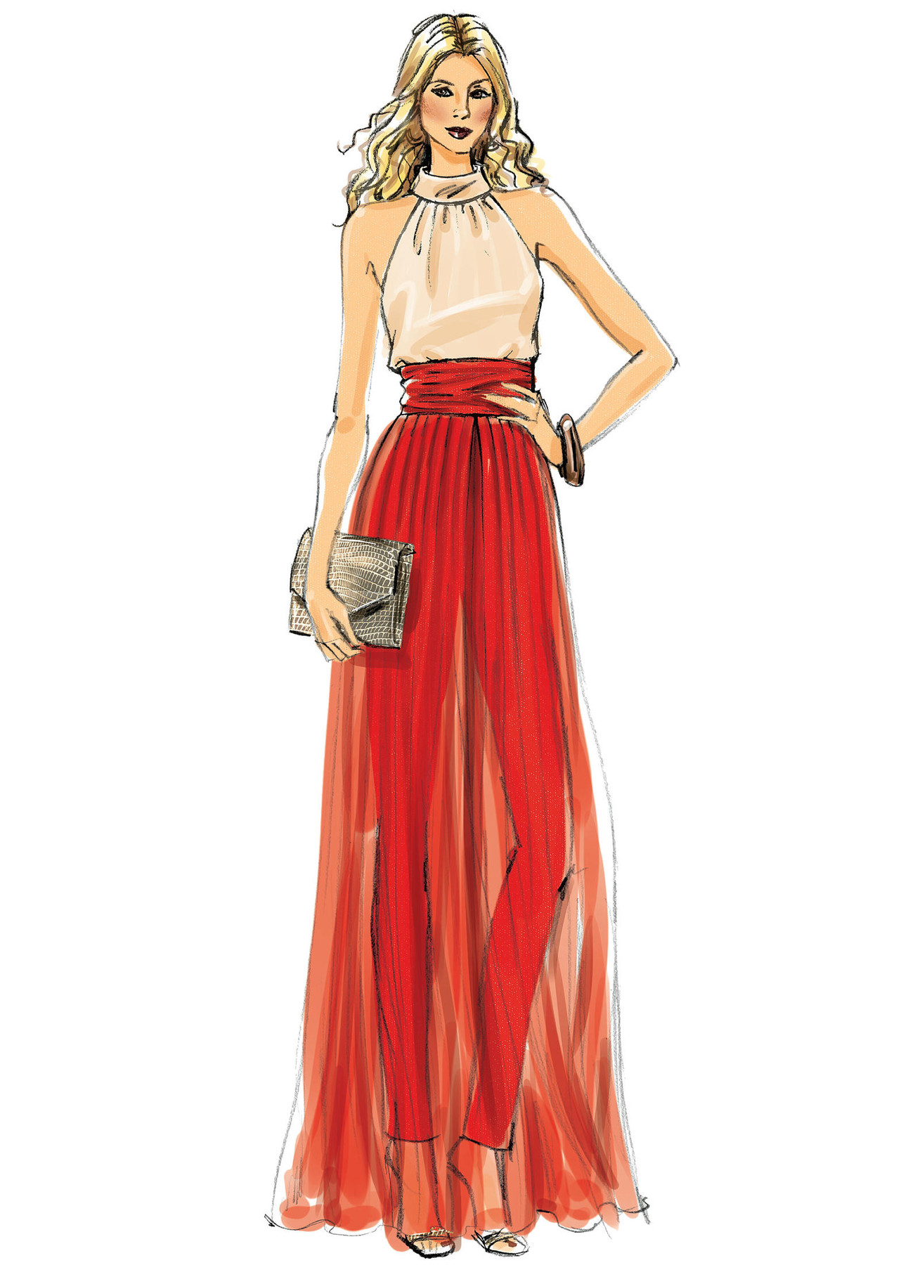 Vogue Patterns Misses' Wide-Leg Pleated Pants 16 Vogue Patterns Misses' Wide-Leg Pleated Pants