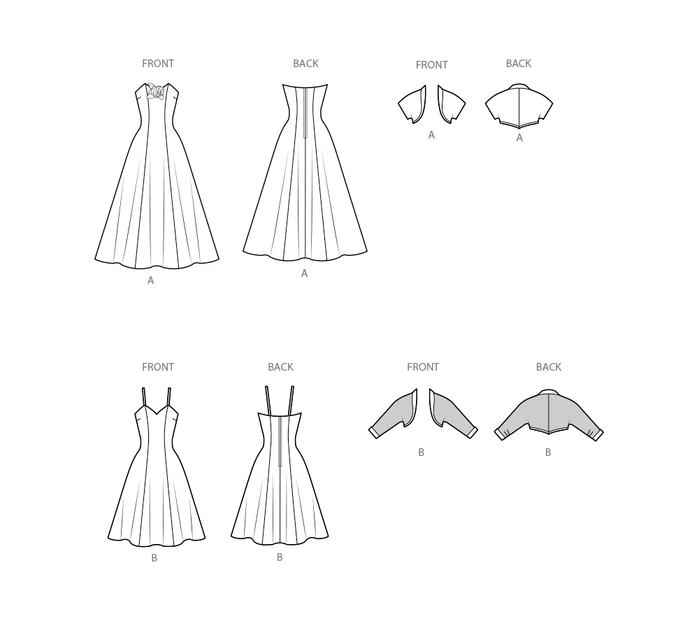Simplicity Sewing Pattern 1950s Misses' Afternoon and Evening Dress and Bolero 5 Simplicity Sewing Pattern 1950s Misses' Afternoon and Evening Dress and Bolero