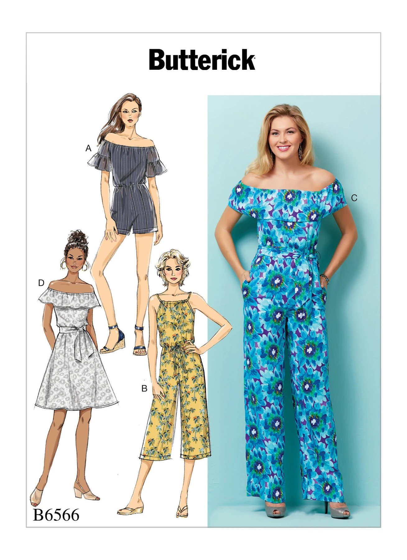 Butterick Sewing Pattern Misses'/Misses' Petite Dress, Romper, Jumpsuit And Sash (PDF) 1 Butterick Sewing Pattern Misses'/Misses' Petite Dress, Romper, Jumpsuit And Sash (PDF)