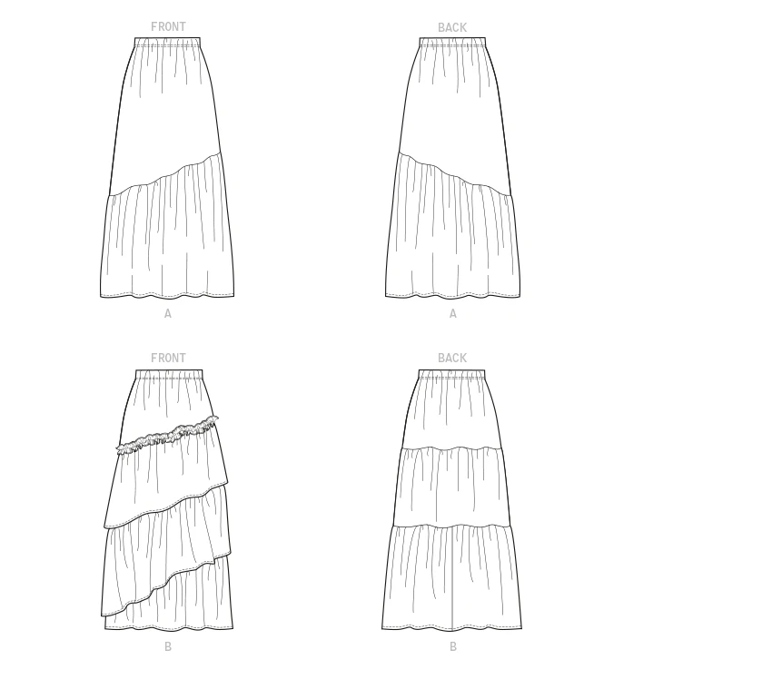 Butterick Sewing Pattern Misses' Skirts (PDF) 6 Butterick Sewing Pattern Misses' Skirts (PDF)