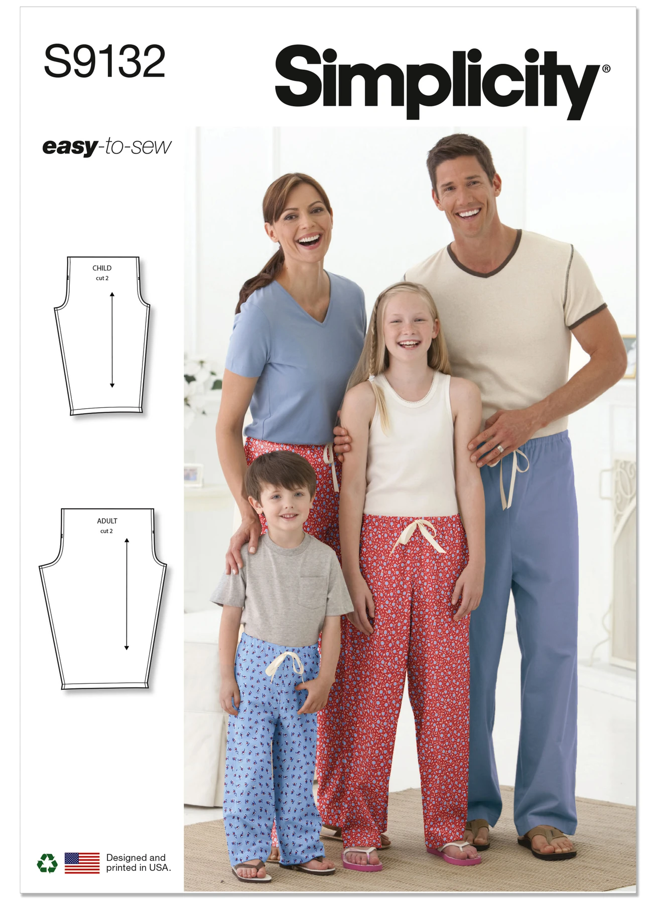 Simplicity Sewing Pattern Unisex Sleepwear 1 Simplicity Sewing Pattern Unisex Sleepwear