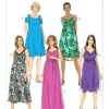 Butterick Sewing Pattern Misses' Maternity Pullover Dresses and Belt (PDF)