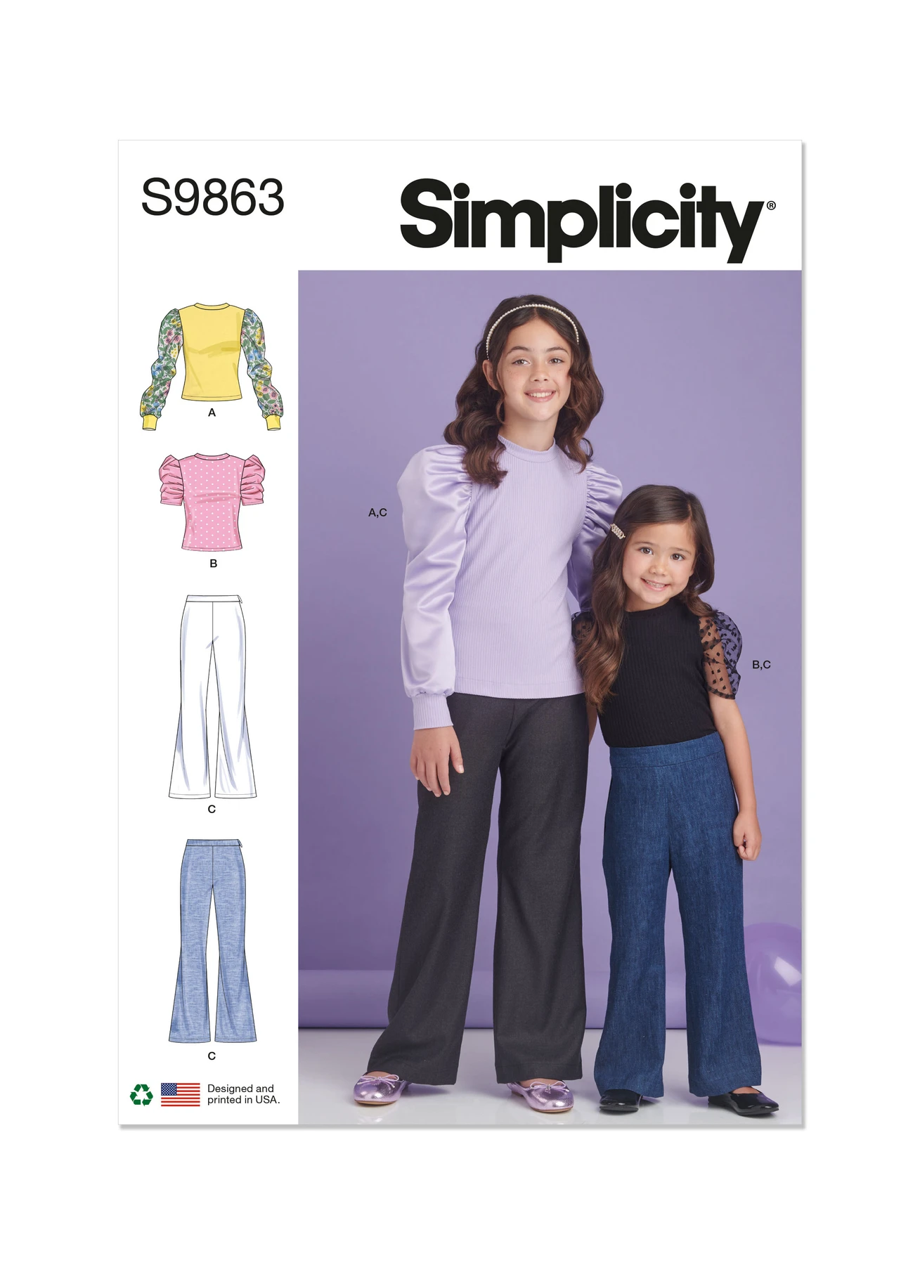 Simplicity Sewing Pattern Children's and Girls' Top and Pants (PDF) 1 Simplicity Sewing Pattern Children's and Girls' Top and Pants (PDF)