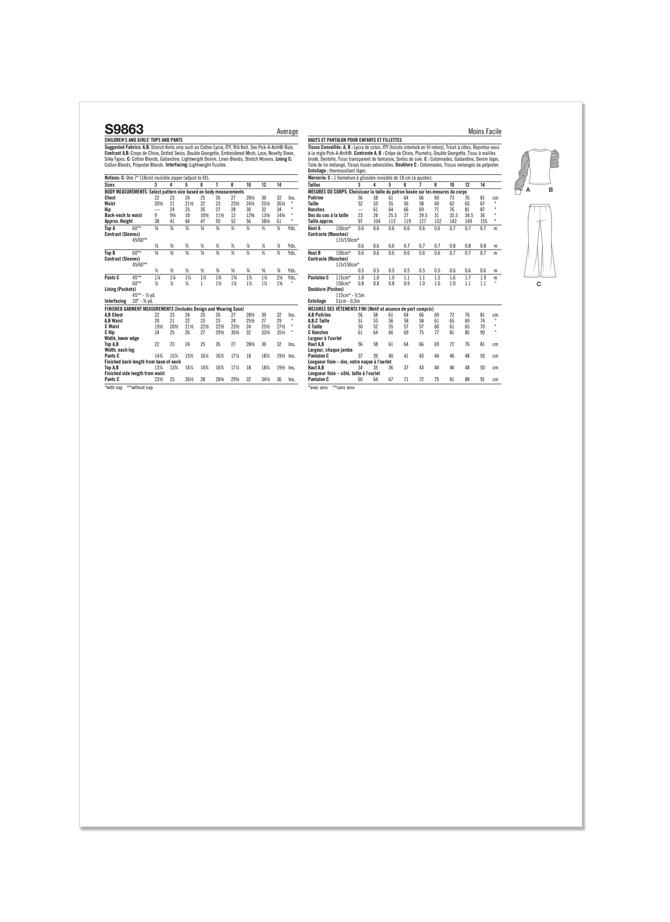 Simplicity Sewing Pattern Children's and Girls' Top and Pants (PDF) 10 Simplicity Sewing Pattern Children's and Girls' Top and Pants (PDF)