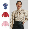 Simplicity Sewing Pattern Misses' Blouse with Detachable Tie and Sleeve Variations
