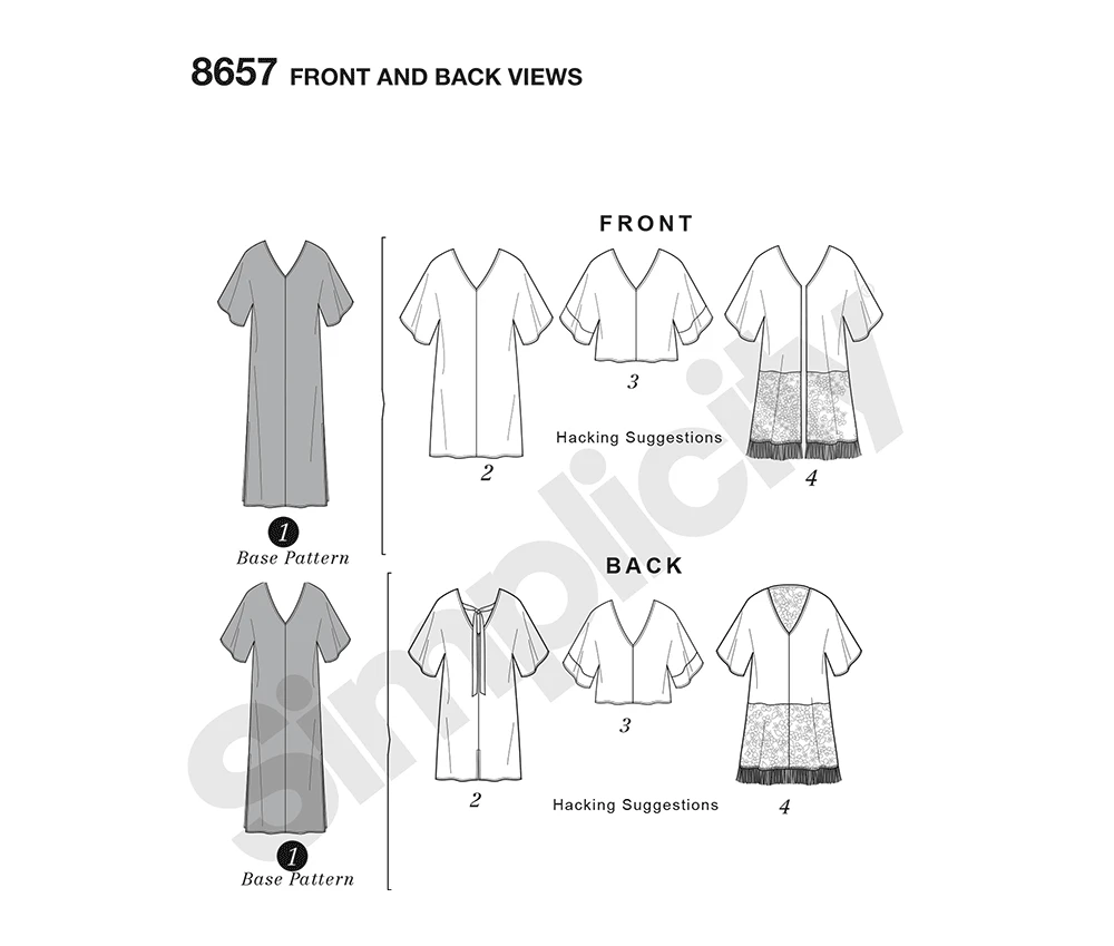 Simplicity Sewing Pattern Misses' Caftan with Options for Design Hacking 4 Simplicity Sewing Pattern Misses' Caftan with Options for Design Hacking