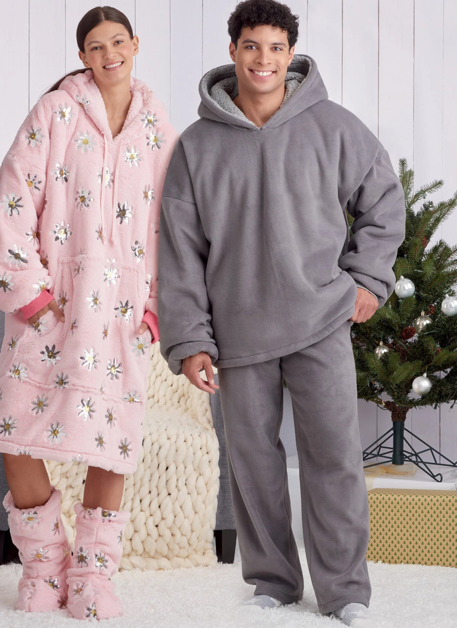 Simplicity Sewing Pattern Unisex Oversized Hoodies, Pants and Booties (PDF) 4 Simplicity Sewing Pattern Unisex Oversized Hoodies, Pants and Booties (PDF)