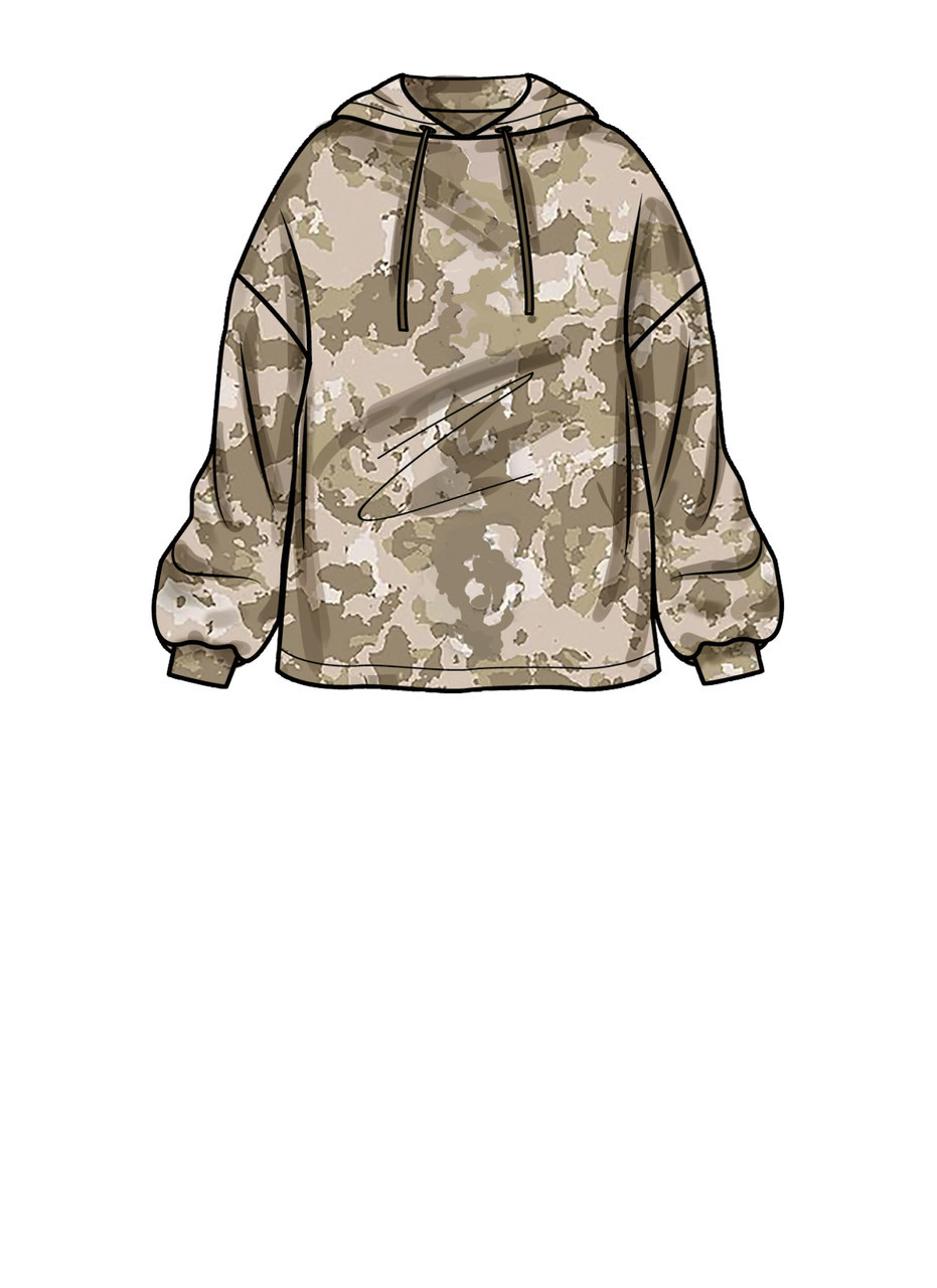 Simplicity Sewing Pattern Unisex Oversized Hoodies, Pants and Booties (PDF) 7 Simplicity Sewing Pattern Unisex Oversized Hoodies, Pants and Booties (PDF)