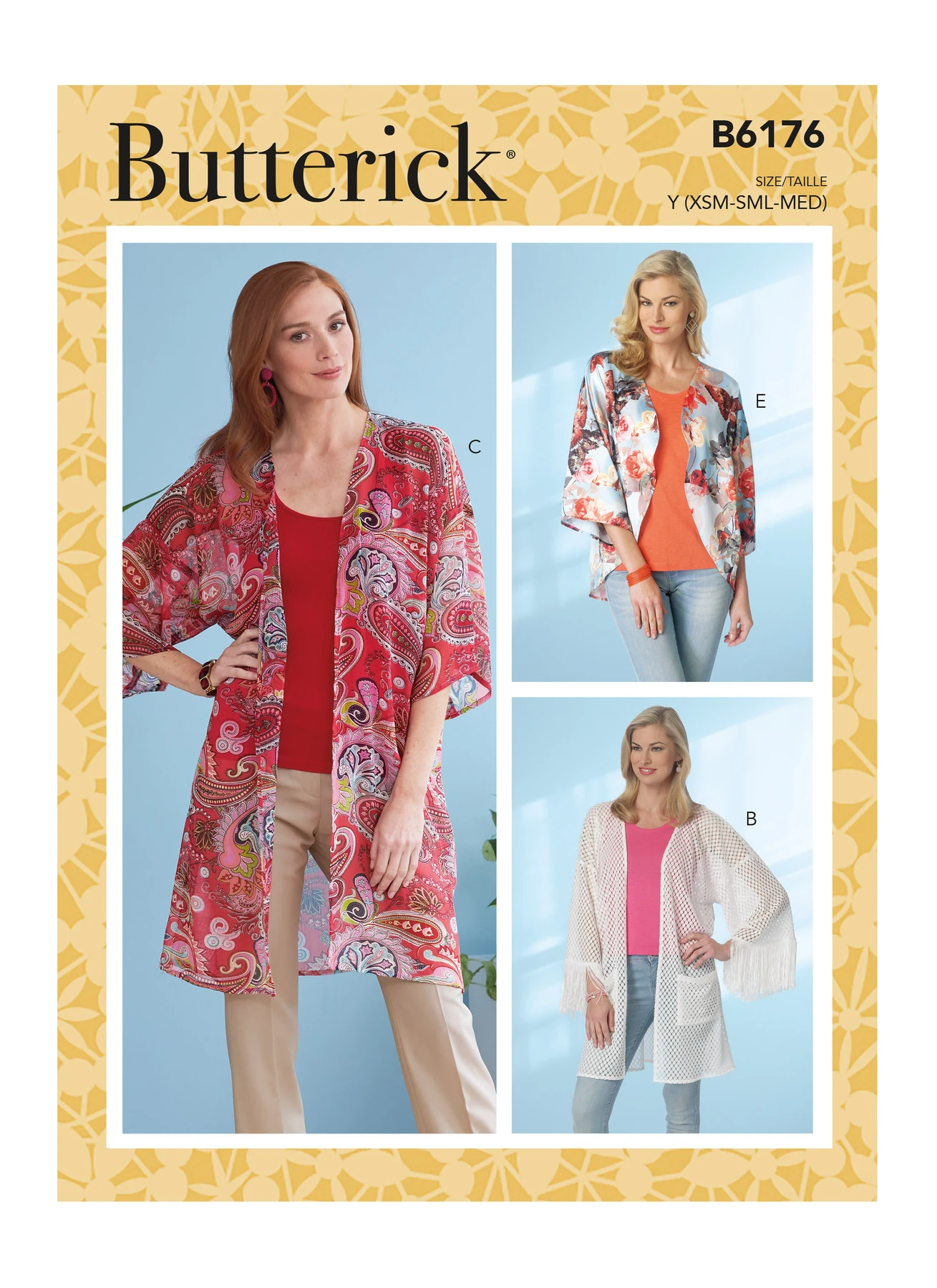 Butterick Sewing Pattern Misses' Open-Front Kimonos (PDF) 1 Butterick Sewing Pattern Misses' Open-Front Kimonos (PDF)