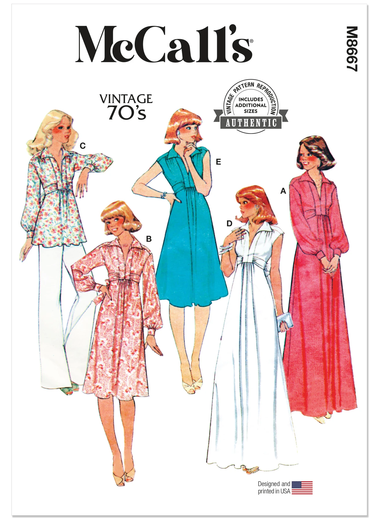 McCall's Sewing Pattern 1970s Misses' Knit Dresses and Top (PDF) 1 McCall's Sewing Pattern 1970s Misses' Knit Dresses and Top (PDF)