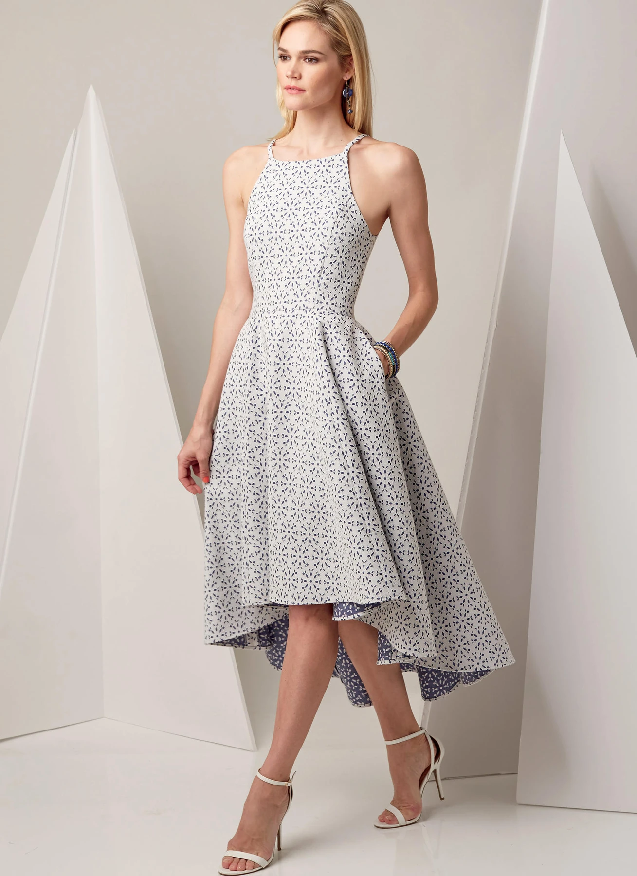 Vogue Patterns Misses' Princess Seam High-Low Dresses with Pockets 2 Vogue Patterns Misses' Princess Seam High-Low Dresses with Pockets